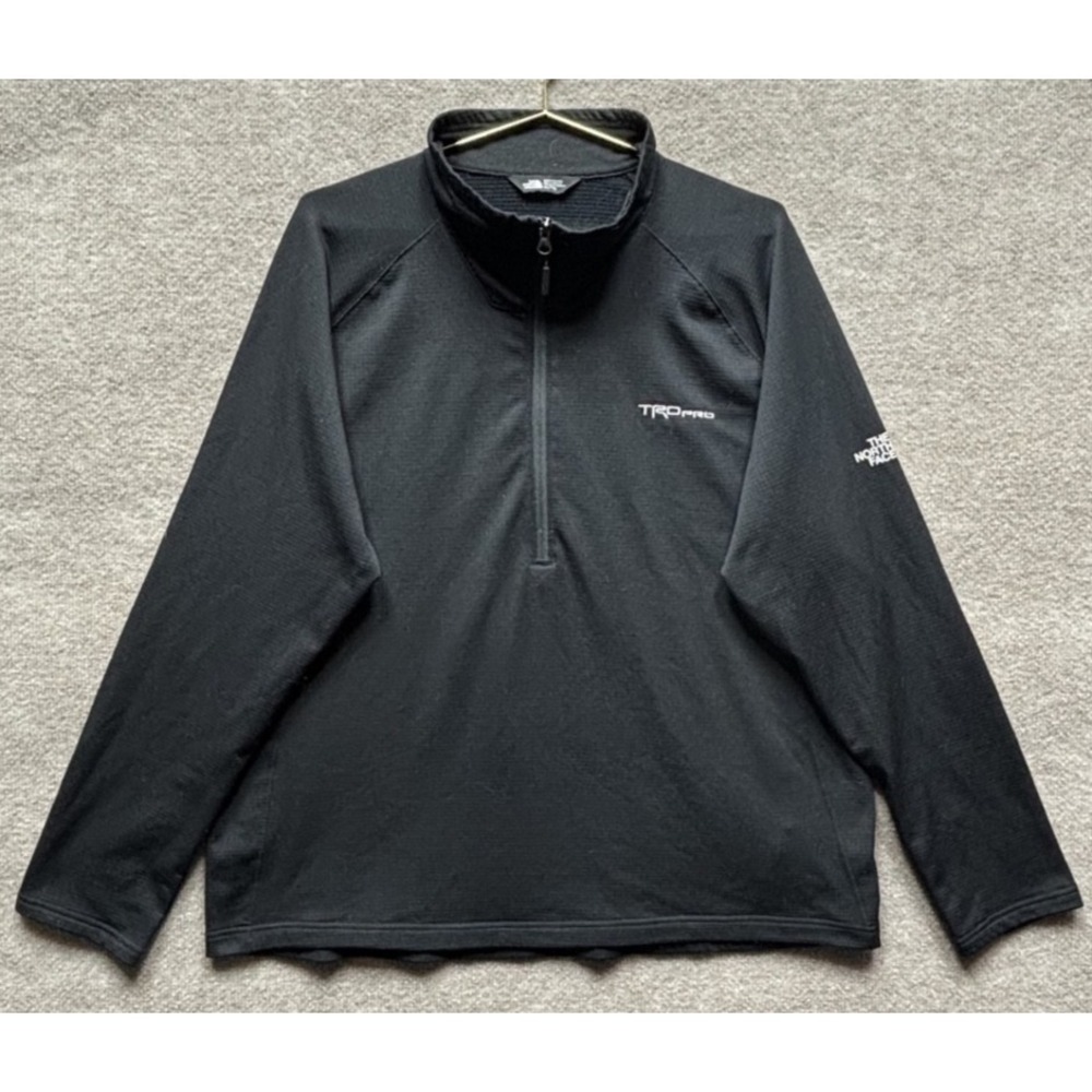 The North Face Mountain Peaks 1/4-Zip Fleece Pullover Men 2XL Black EUC‎ Hiking
